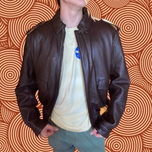 Vintage 100% Leather Jacket L